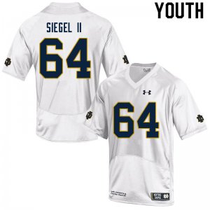 Notre Dame Fighting Irish Youth Max Siegel II #64 White Under Armour Authentic Stitched College NCAA Football Jersey QNJ6799XU